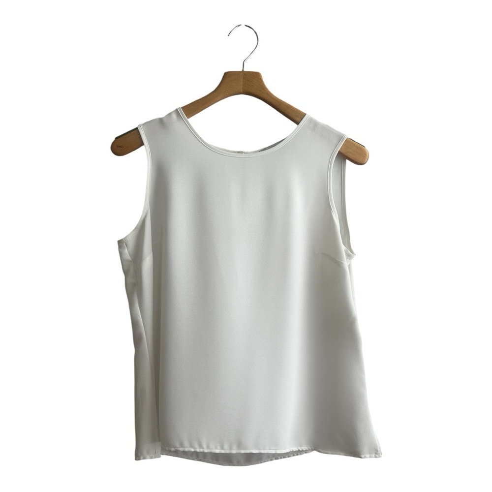 Kasper Cream Sleeveless Tank Top